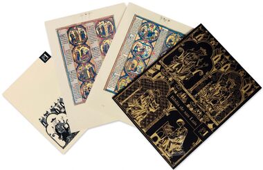 Carpeta con 2 lminas de la Biblia de San Luis: xodo